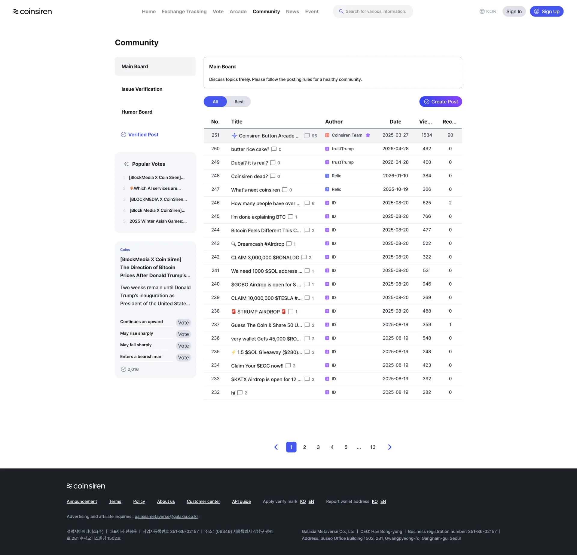 Coinsiren — Community