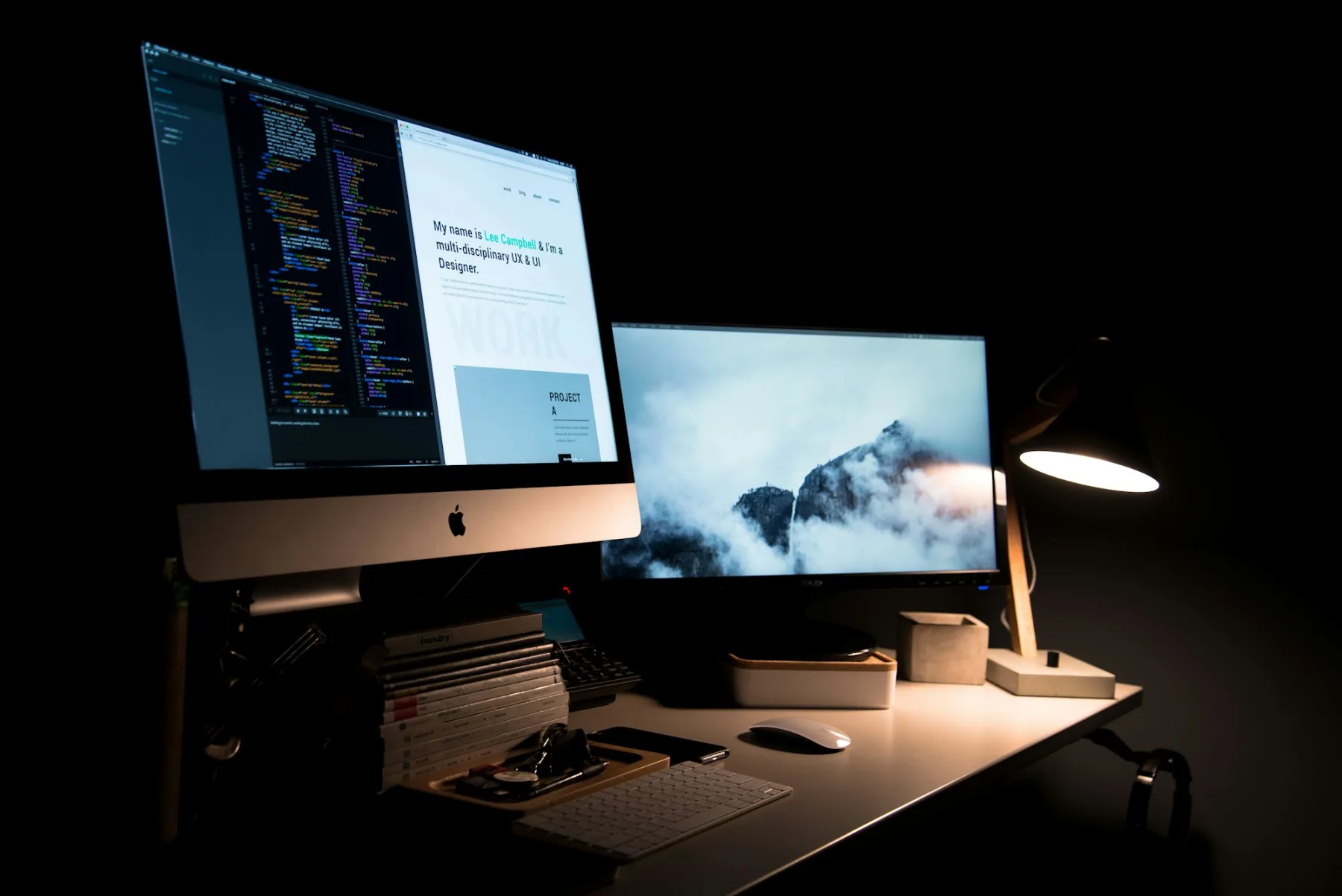 Developer reviewing website design on a screen — common law firm website mistakes.